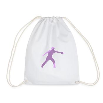 Table Tennis Player Table Tennis Ball - Drawstring Bag - white - Front