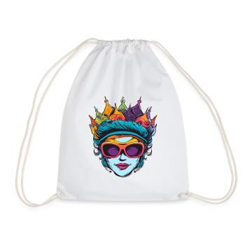 Queen Frau Sonnenbrille - Turnbeutel - Weiß - Vorne