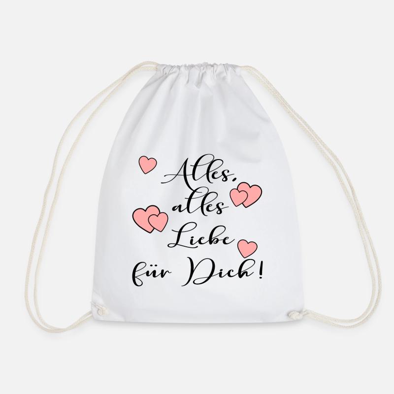 ALLES LIEBE SPRÜCHE - Turnbeutel - Weiß