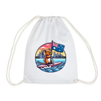Design de surf australien Quokka - Sac de sport léger - blanc - Devant