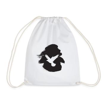 Wings, Flying, Bird - Drawstring Bag - white - Front