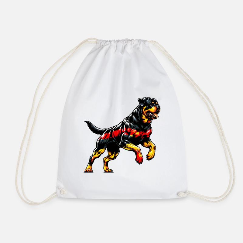 Rottweiler Deutschland Hunde Design - Turnbeutel - Weiß