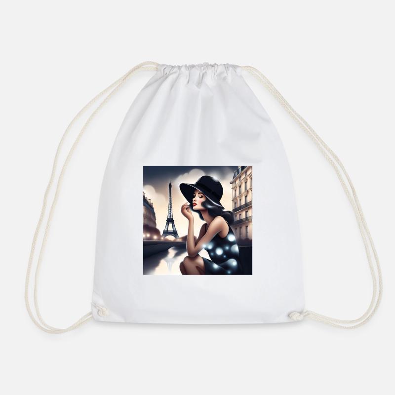 Paris, j'aime Paris, Pasienne - Sac de sport léger - blanc