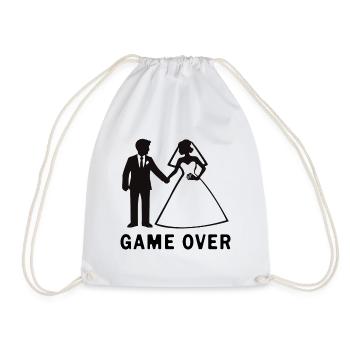 Newlyweds Game Over Wedding - Drawstring Bag - white - Front