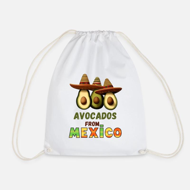Avocado mit Mexiko - Turnbeutel - Weiß