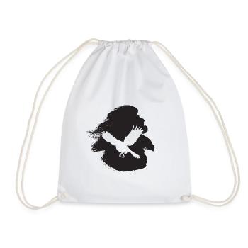 Wings, Birds, Flying - Drawstring Bag - white - Front