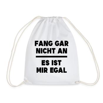 I don't care Statement Relax indifferent - Drawstring Bag - white - Front