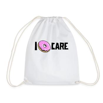 Anyway, funny statement donut doesn't matter to me - Drawstring Bag - white - Front