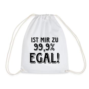 ist mir egal - Turnbeutel - Weiß - Vorne