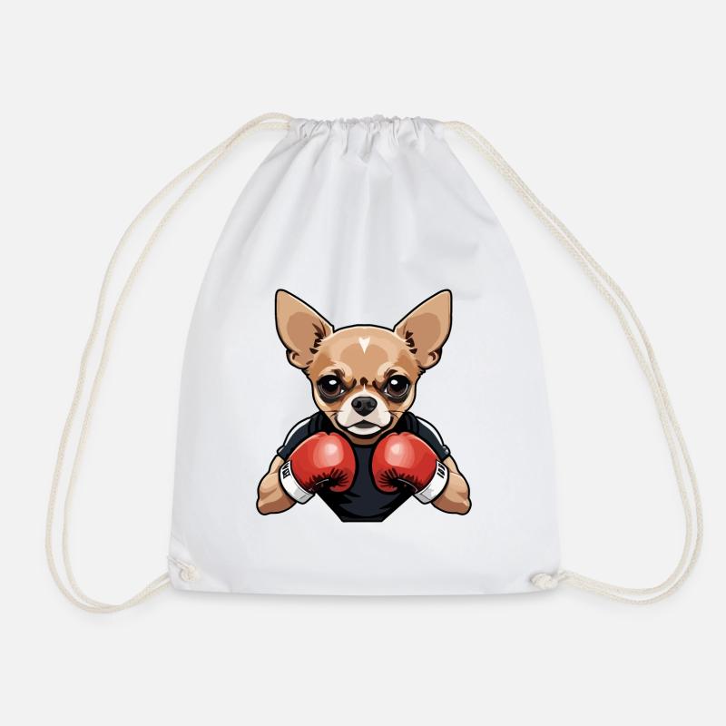 Chihuahua Boxer - Turnbeutel - Weiß