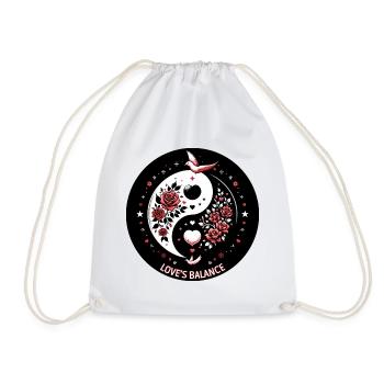 Équilibre Amoureux Yin-Yang - Sac de sport léger - blanc - Devant