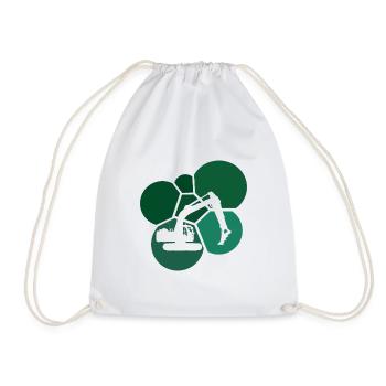 Pelle de construction de maison de chantier - Sac de sport léger - blanc - Devant