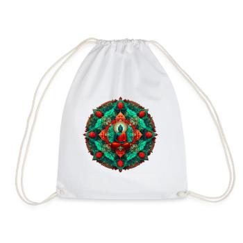 Bouddha Mandala sarcelle - Sac de sport léger - blanc - Devant