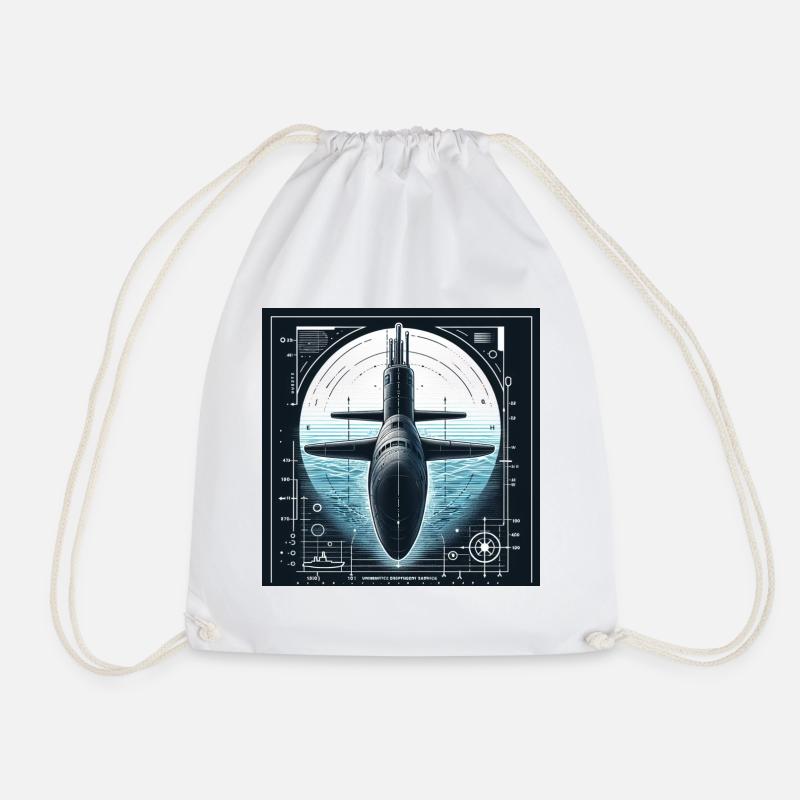 Submarine - Drawstring Bag - white