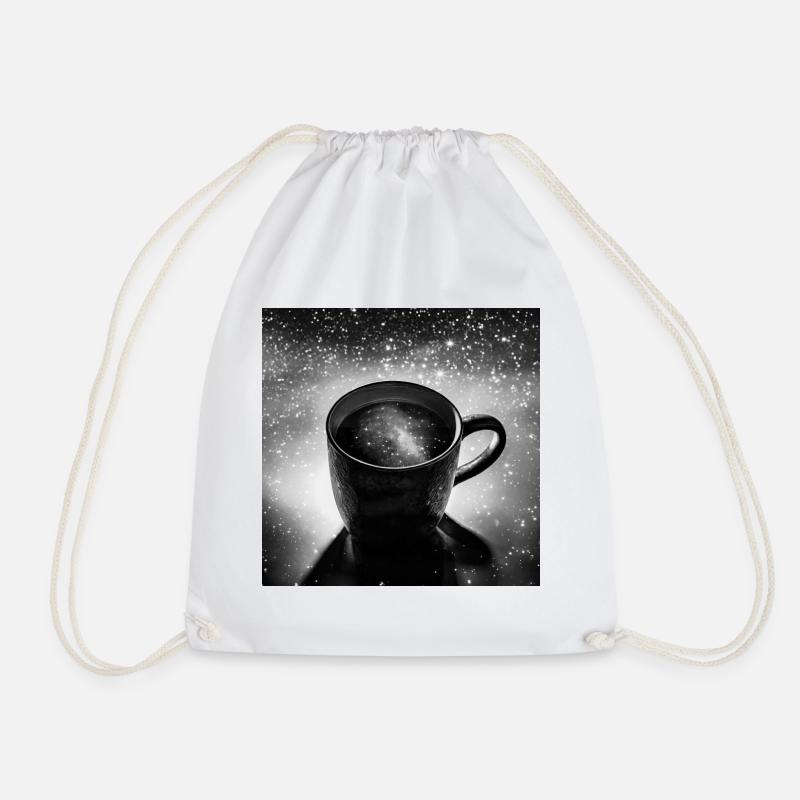 Kosmische Tasse Kaffee - Turnbeutel - Weiß