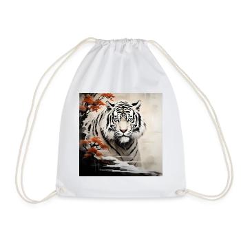 Bai Hu der weiße Tiger - Turnbeutel - Weiß - Vorne