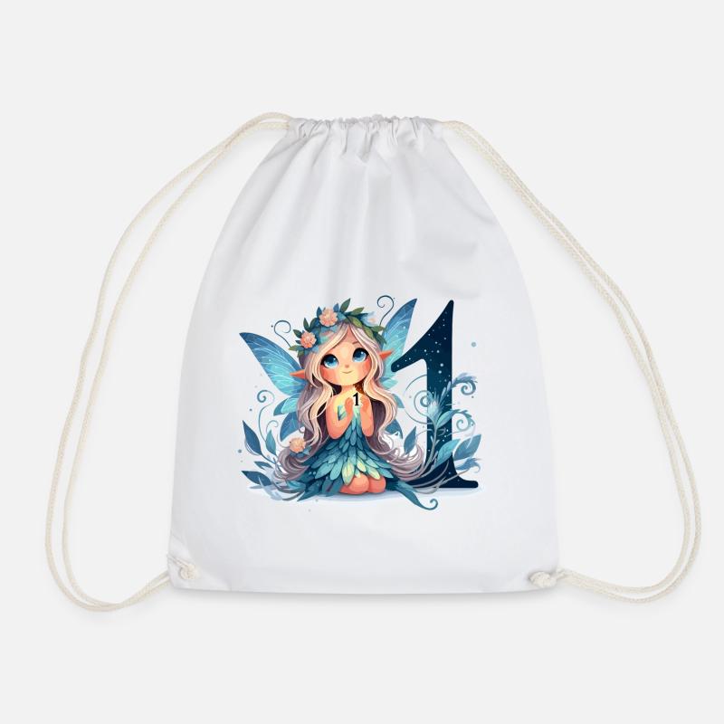 Cadeau d’anniversaire 11 ans fée elfe - Sac de sport léger - blanc