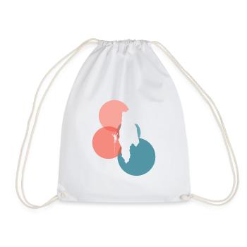 Climber Rock Climbing Rock Climbing - Drawstring Bag - white - Front