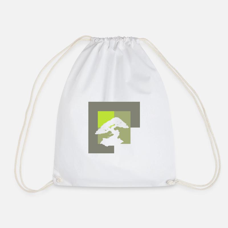 Tree, Trees, Tree - Drawstring Bag - white