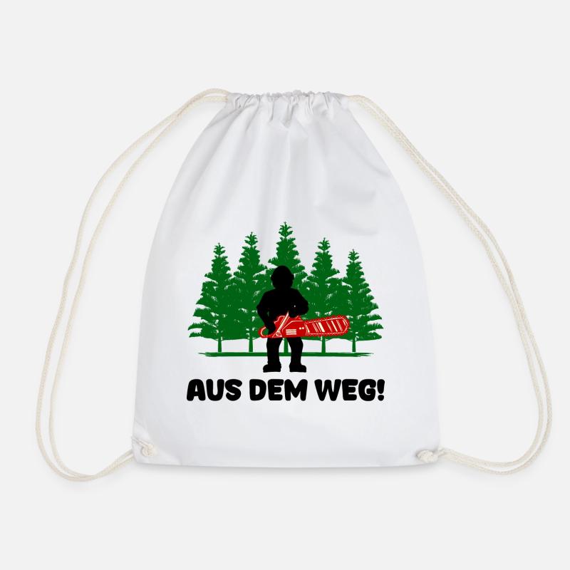 Säge Holz Statement Forst Holzfäller Holzarbeit - Turnbeutel - Weiß