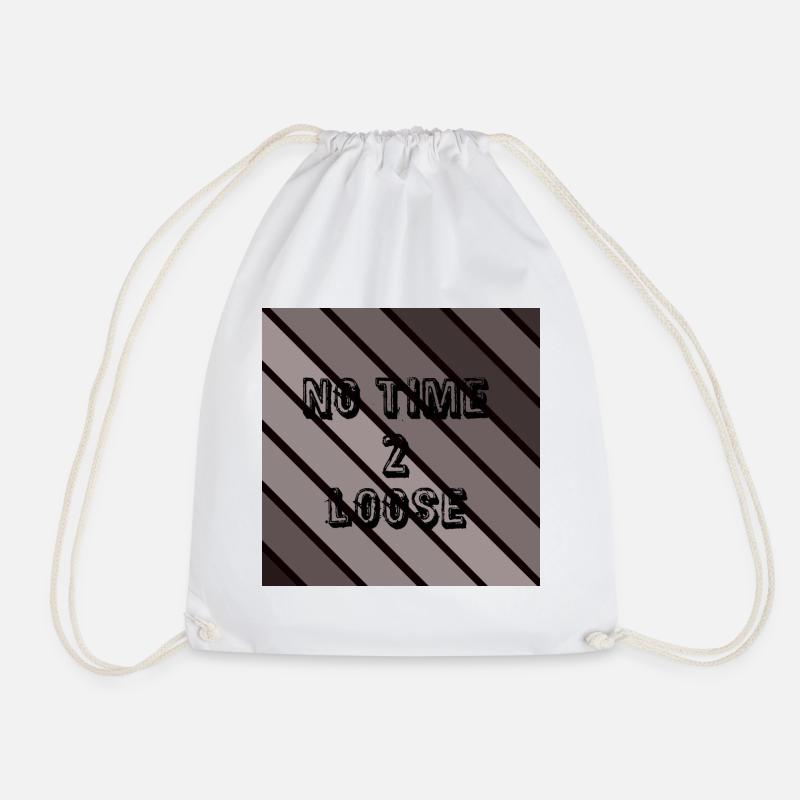 No time to waste - Drawstring Bag - white