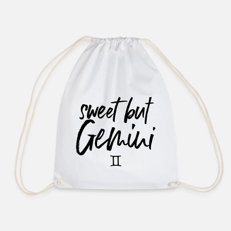 Sweet But GEMINI Zwillinge Sternzeichen - Turnbeutel - Weiß