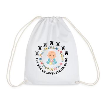 Siebenbürgen Kinder Design "Siwenberjer Gang" - Turnbeutel - Weiß - Vorne