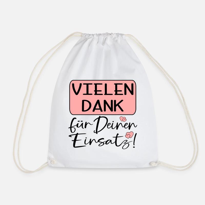 DANKESCHÖNGESCHENKE VIELEN DANK FÜR DEINEN EINSATZ - Turnbeutel - Weiß