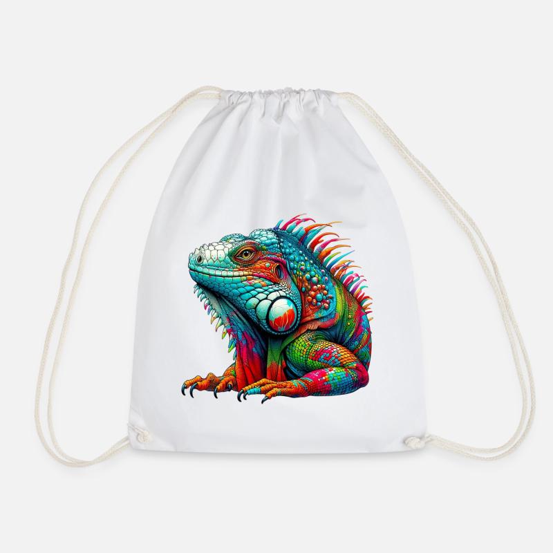 Leguan - Turnbeutel - Weiß