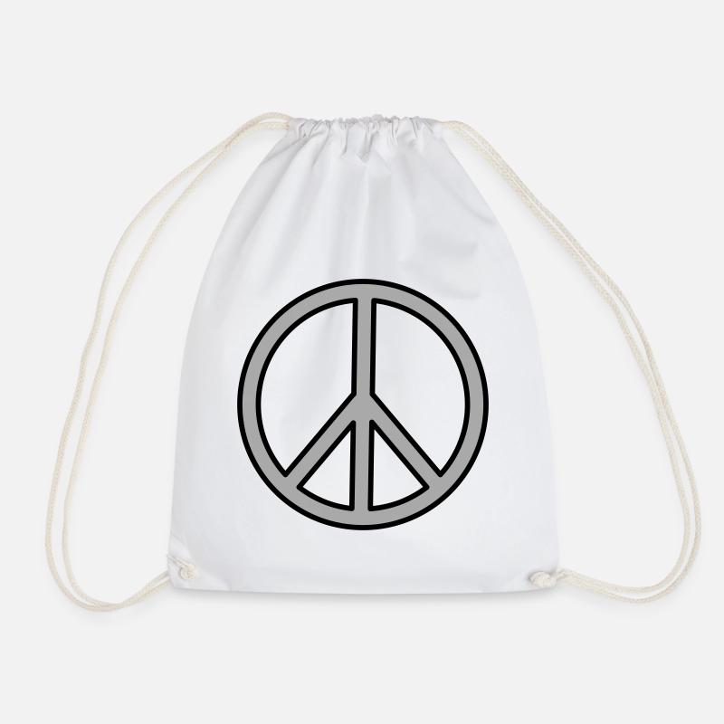 Peace Zeichen - Turnbeutel - Weiß