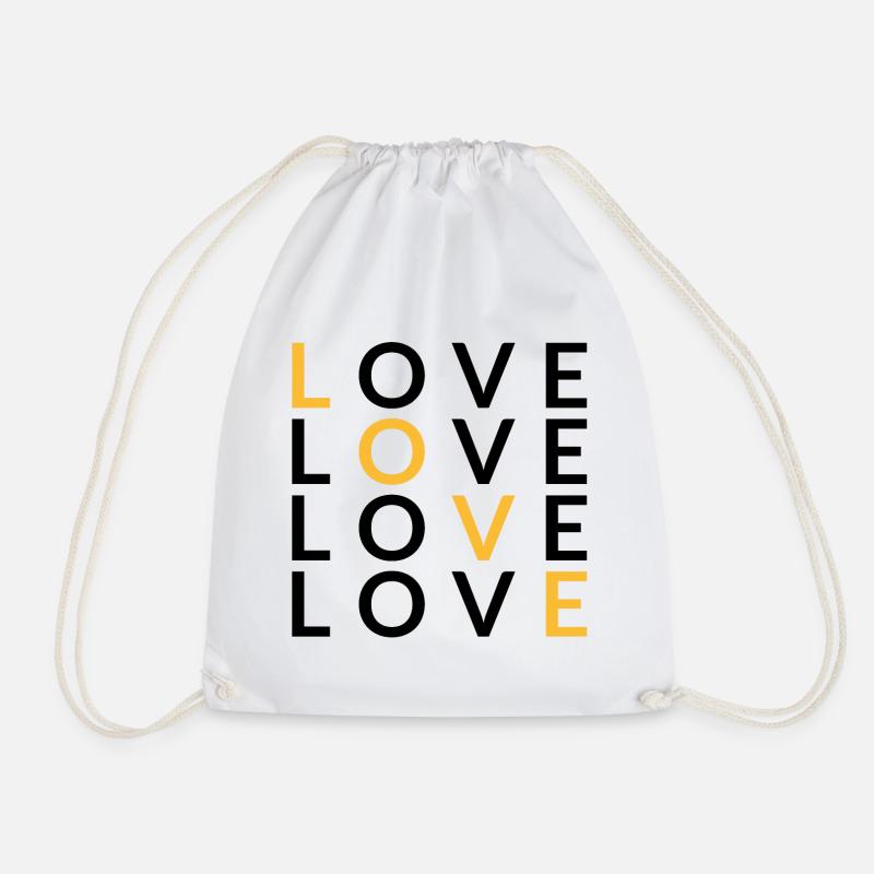 4 LOVE yellow - Turnbeutel - Weiß