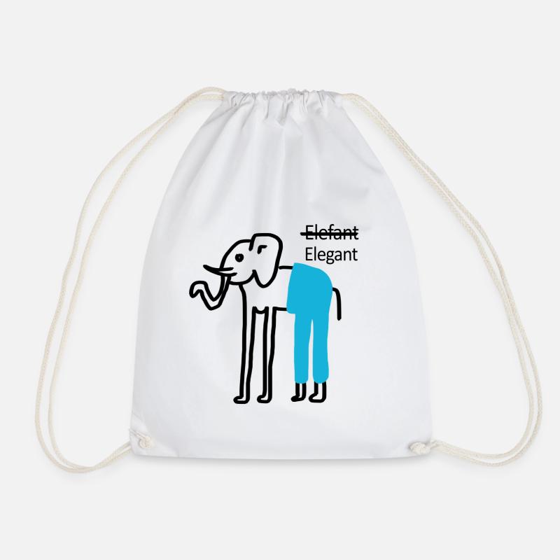 elegant - Drawstring Bag - white