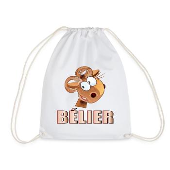 Bélier Anniversaire mars avril - Sac de sport léger - blanc - Devant