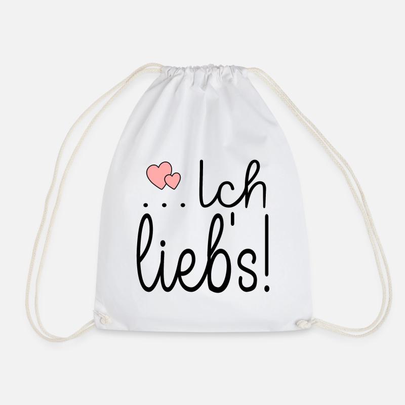 GLÜCKLICH - ICH LIEBE ES - Turnbeutel - Weiß