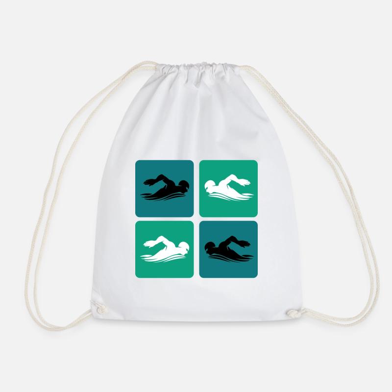 Schwimmen Design - Turnbeutel - Weiß