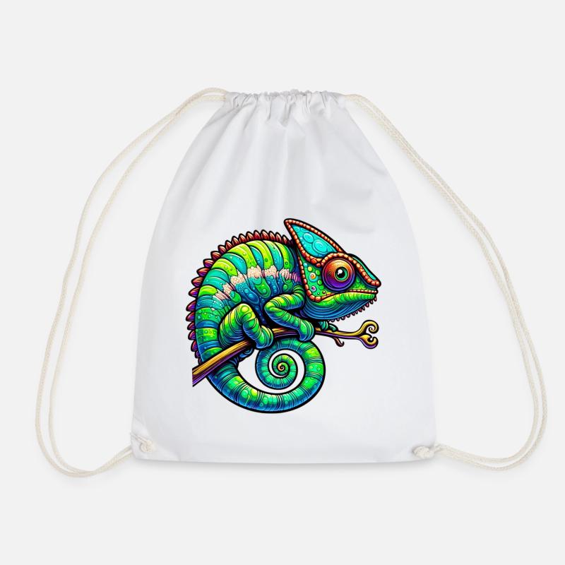 Chameleon - Drawstring Bag - white