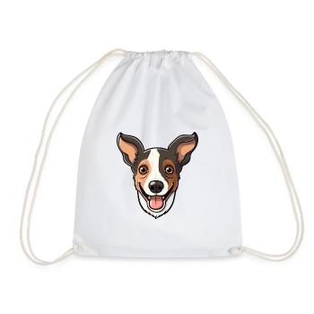Rat Terrier chien race aquarelle dessin animé kawaii cl - Sac de sport léger - blanc - Devant