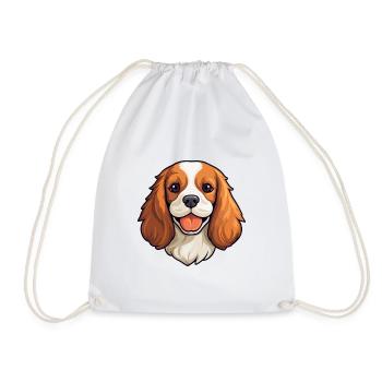 Cavalier King Charles Spaniel chien race aquarelle - Sac de sport léger - blanc - Devant