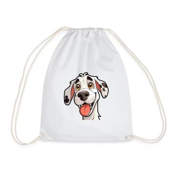 Dalmatinische Hunderasse Aquarell Cartoon Kawaii Clip - Turnbeutel - Weiß - Vorne