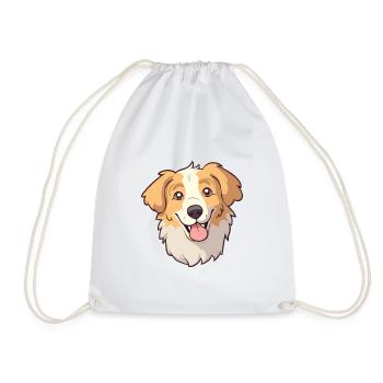 Hovawart chien race aquarelle dessin animé Kawaii Clipa - Sac de sport léger - blanc - Devant