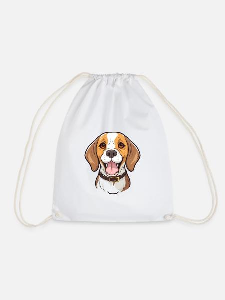 Beagle chien race aquarelle dessin animé Kawaii Clipart - Sac de sport léger - blanc