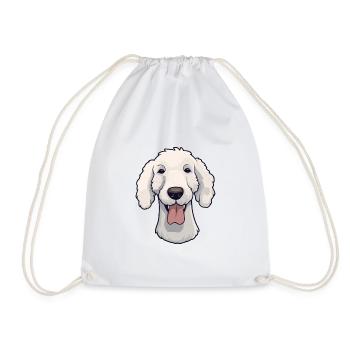 Bedlington Terrier chien race aquarelle dessin animé Ka - Sac de sport léger - blanc - Devant