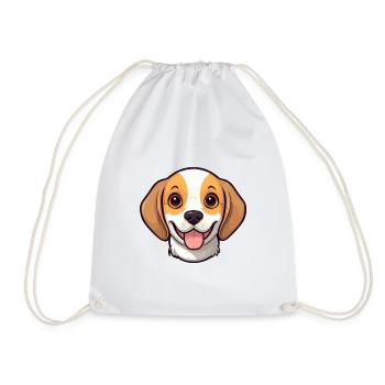 Beagle chien race aquarelle dessin animé Kawaii Clipart - Sac de sport léger - blanc - Devant