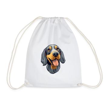 Bluetick Coonhound chien race aquarelle dessin animé Ka - Sac de sport léger - blanc - Devant