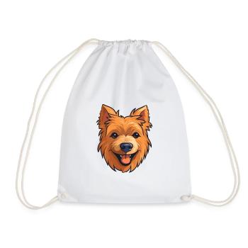 Terrier australien chien race aquarelle dessin animé Ka - Sac de sport léger - blanc - Devant