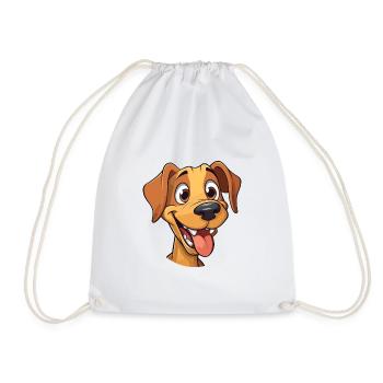 Lagotti Romagnoli Dog Breed Watercolor Cartoon Kaw - Drawstring Bag - white - Front