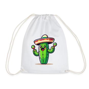 Fiesta-Kaktus: Der Saguaro-Shaker - Turnbeutel - Weiß - Vorne