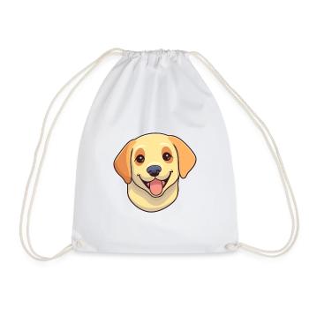 Labrador Retriever Hund Rasse Aquarell Karikatur Ka - Turnbeutel - Weiß - Vorne