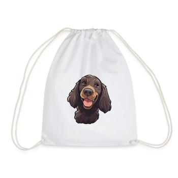 Feld Spaniel Hunderasse Aquarell Karikatur Kawaii - Turnbeutel - Weiß - Vorne