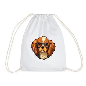 Cavalier King Charles Spaniel chien race aquarelle - Sac de sport léger - blanc - Devant